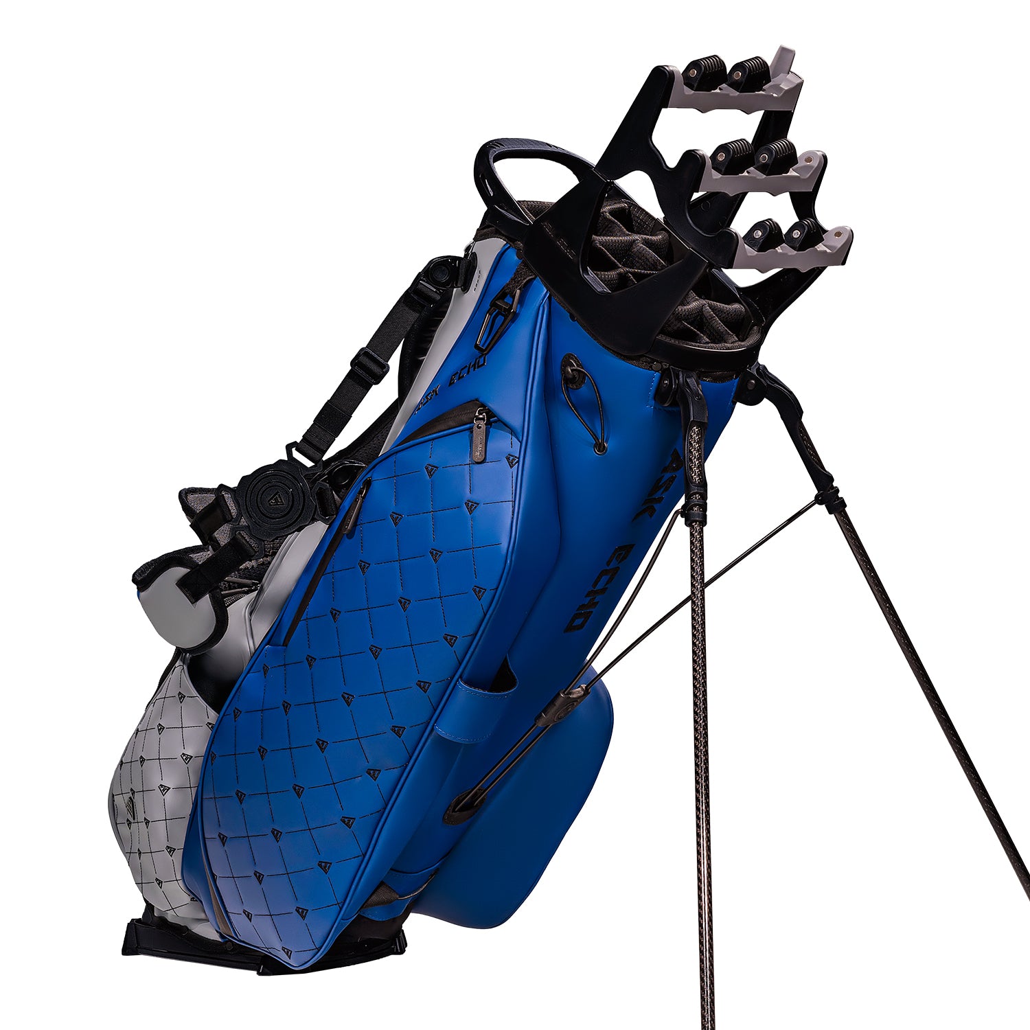 Ask Echo 2025 Prestige-14 Leather Stand Bag and Pendor Lock Club Organizer Bundle / Navy