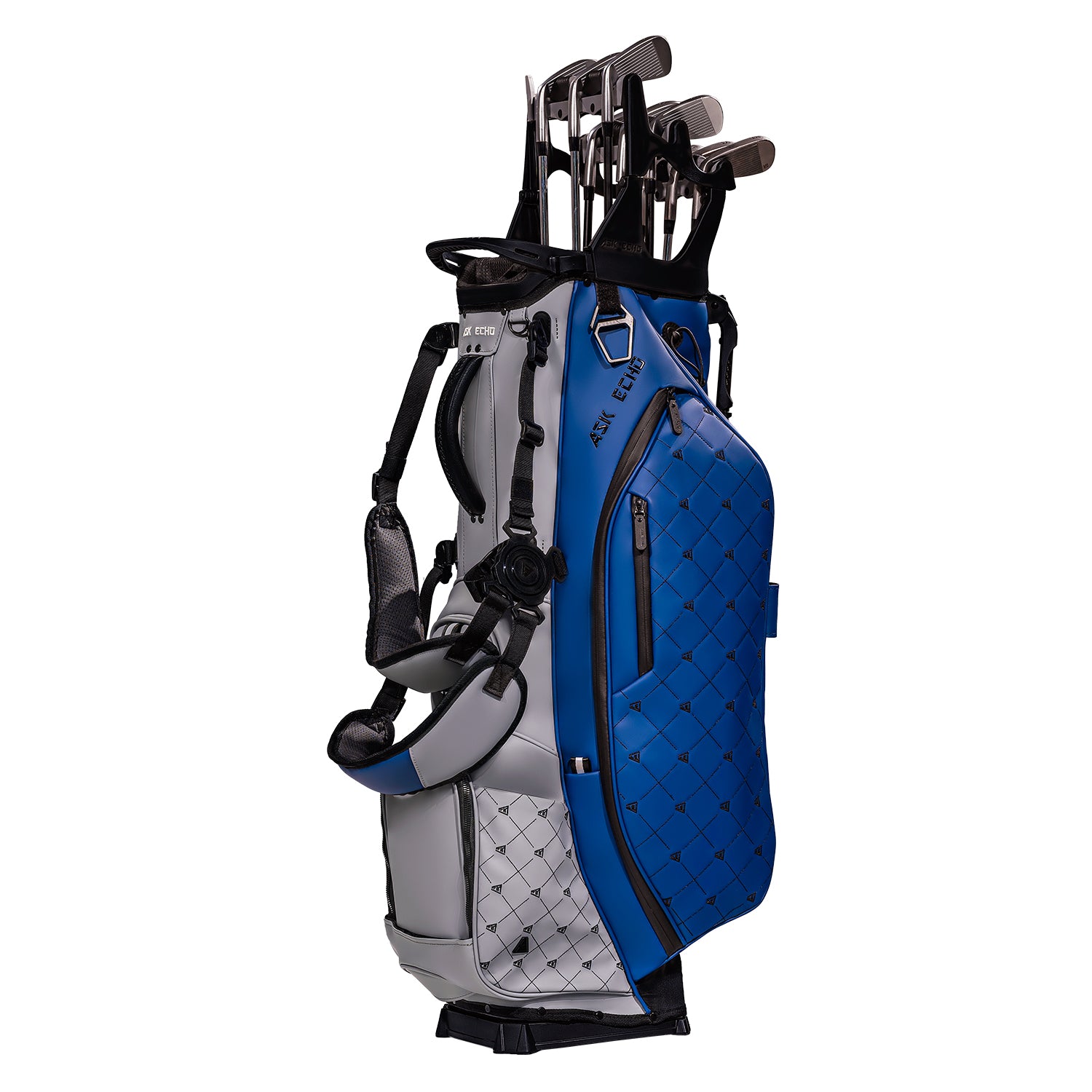 Ask Echo 2025 Prestige-14 Leather Stand Bag and Pendor Lock Club Organizer Bundle / Navy
