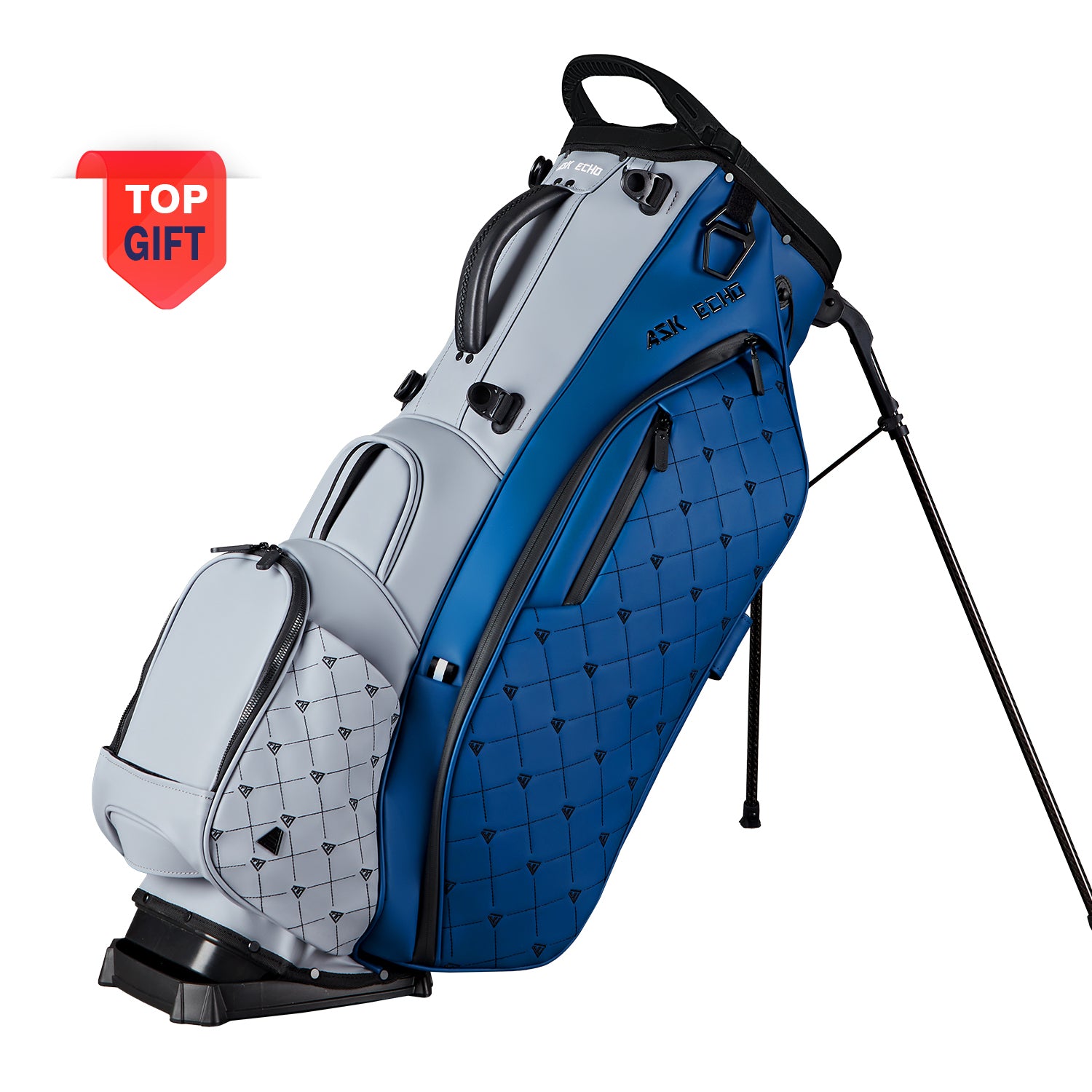 Ask Echo 2025 Prestige-14 Way Full Length Hybrid Leather Stand Bag / N