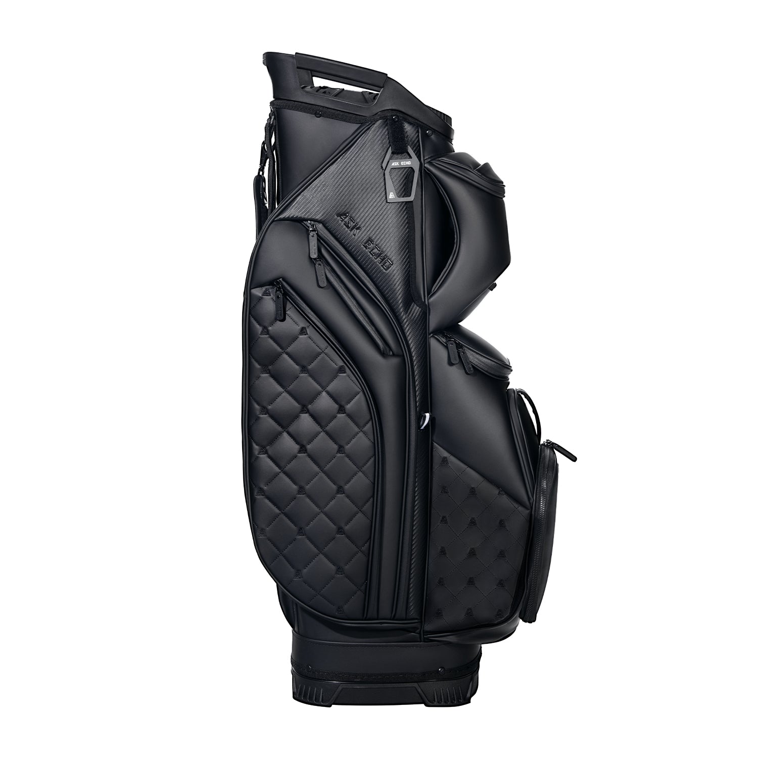 Ask Echo 2025 SLC-130LE Luxury 15 Way Full Length Dividers Golf Quiet Synthetic Leather Cart Bag / Black