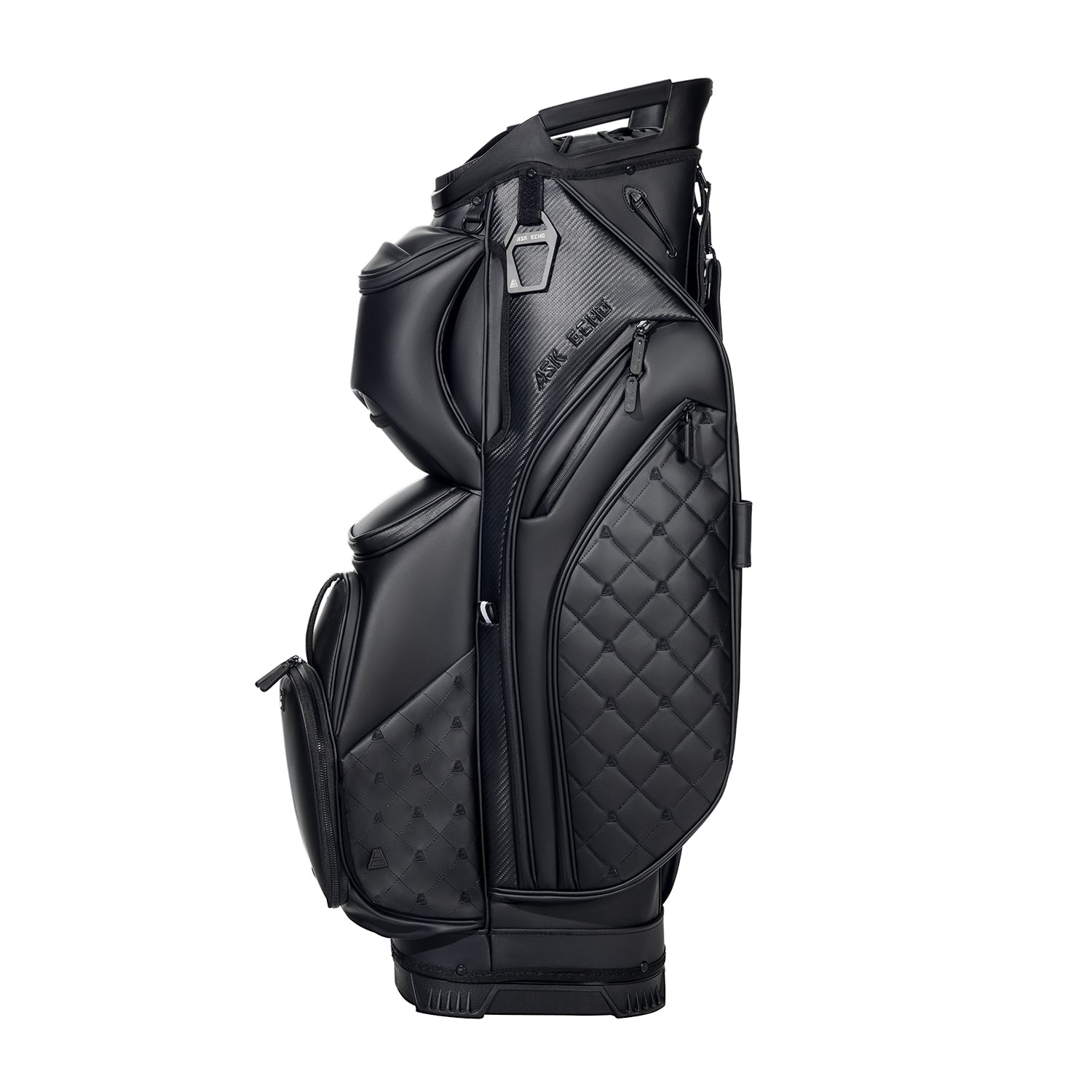 Ask Echo SLC-130LE Luxury 15 Way Full Length Dividers Golf Quiet Synthetic Leather Cart Bag / Black