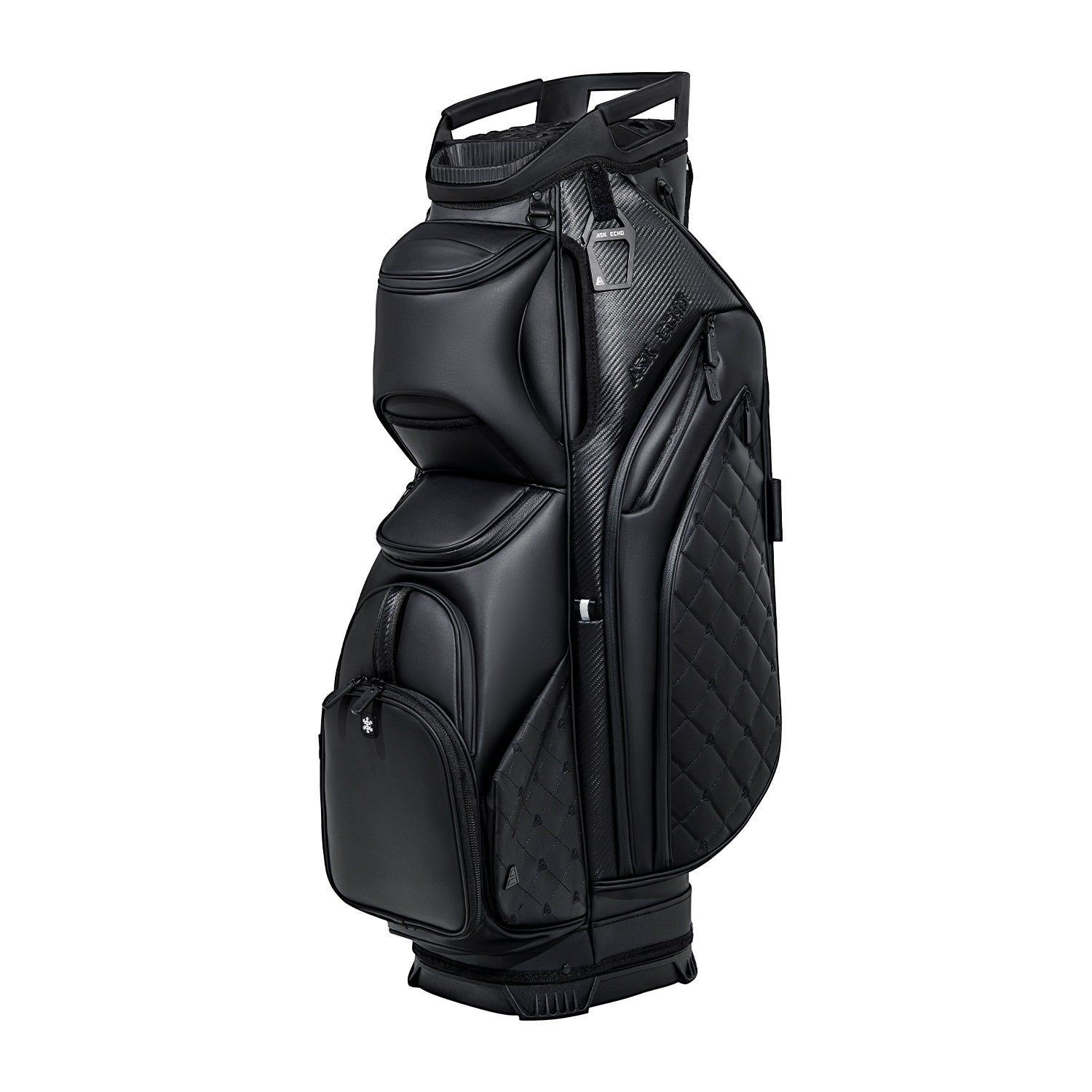 Ask Echo 2025 SLC-130LE Luxury 15 Way Full Length Dividers Golf Quiet Synthetic Leather Cart Bag / Black