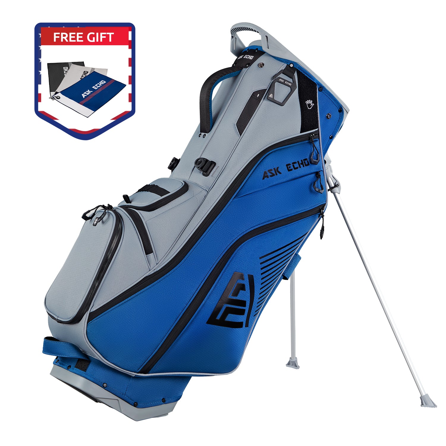Ask Echo 2025 ST-LOCK Mecha 14 Way Dividers Quiet Hybrid Stand Bag / NavyGrey