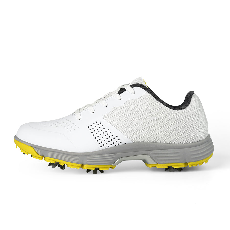 Ask Echo G615 Men's Professional Spikes Golf Shoes / White
