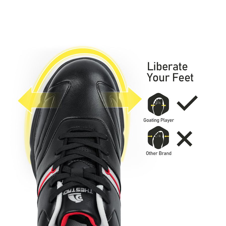 Ask Echo G517 Men's Professional Spikes Golf Shoes / Black