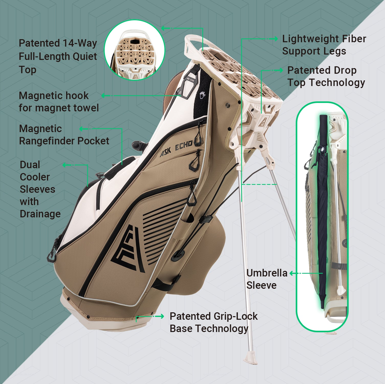 Ask Echo Soundless Hybrid Stand Bag / Toasted Almond