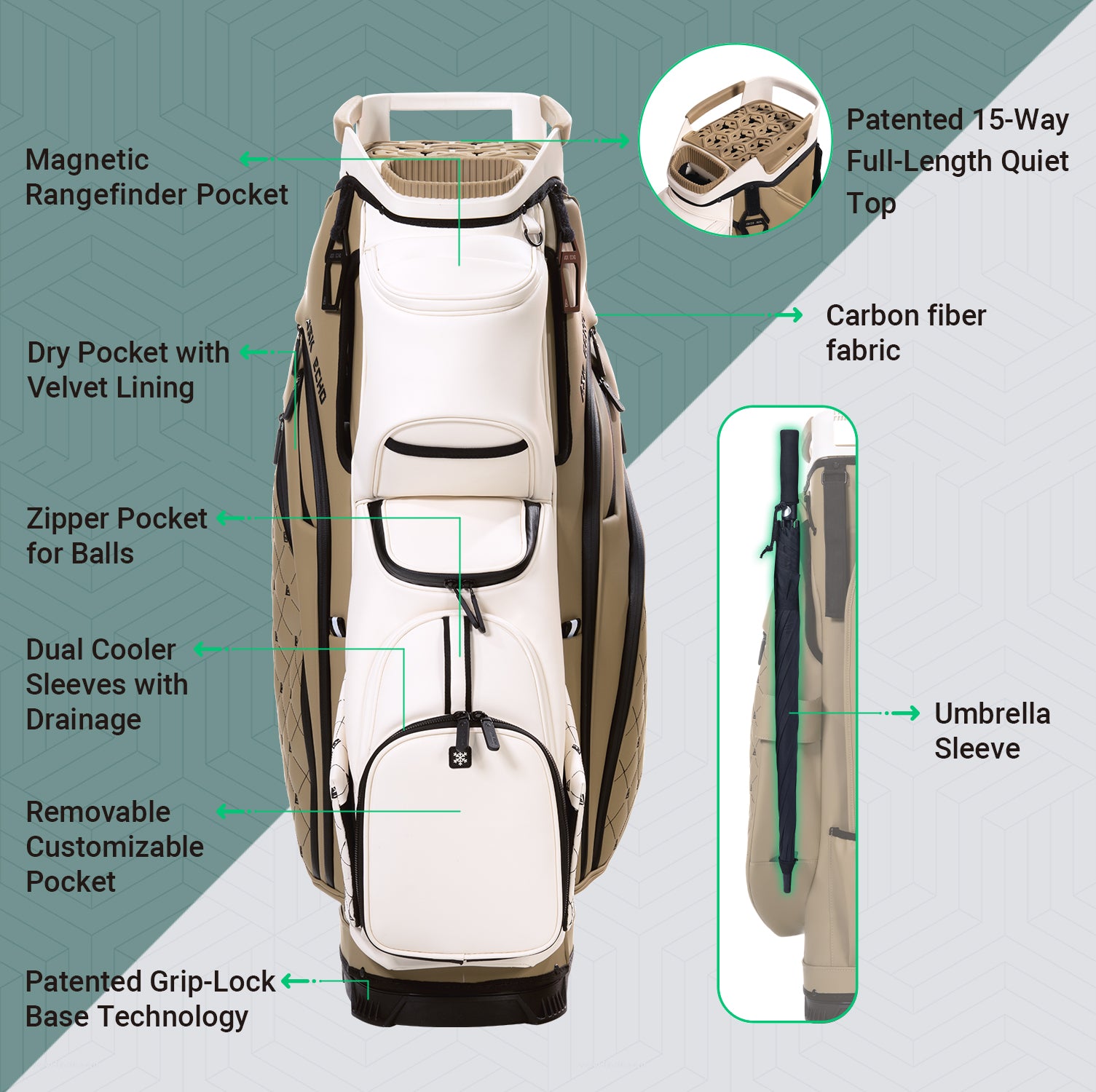 Ask Echo Soundless Lux Cart Bag / Toasted Almond