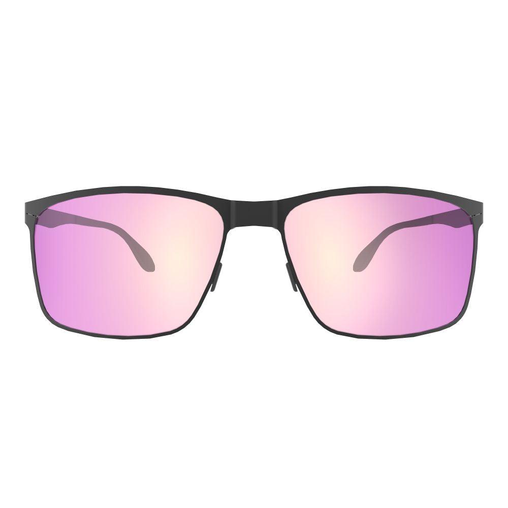 Ask Echo Golf Black Metal Frame Sunglasses / Pink