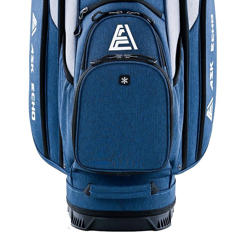 Ask Echo SLC-130 15 Dividers Grip Locking Bottom Golf Quiet Cart Bag / Navy