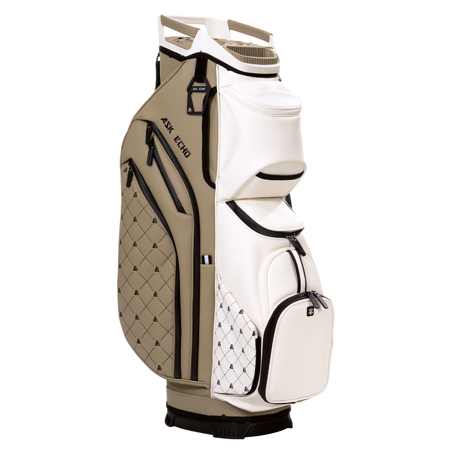 Ask Echo 2025 SLC-130LE Luxury 15 Way Full Length Dividers Golf Quiet Synthetic Leather Cart Bag / Toasted Almond