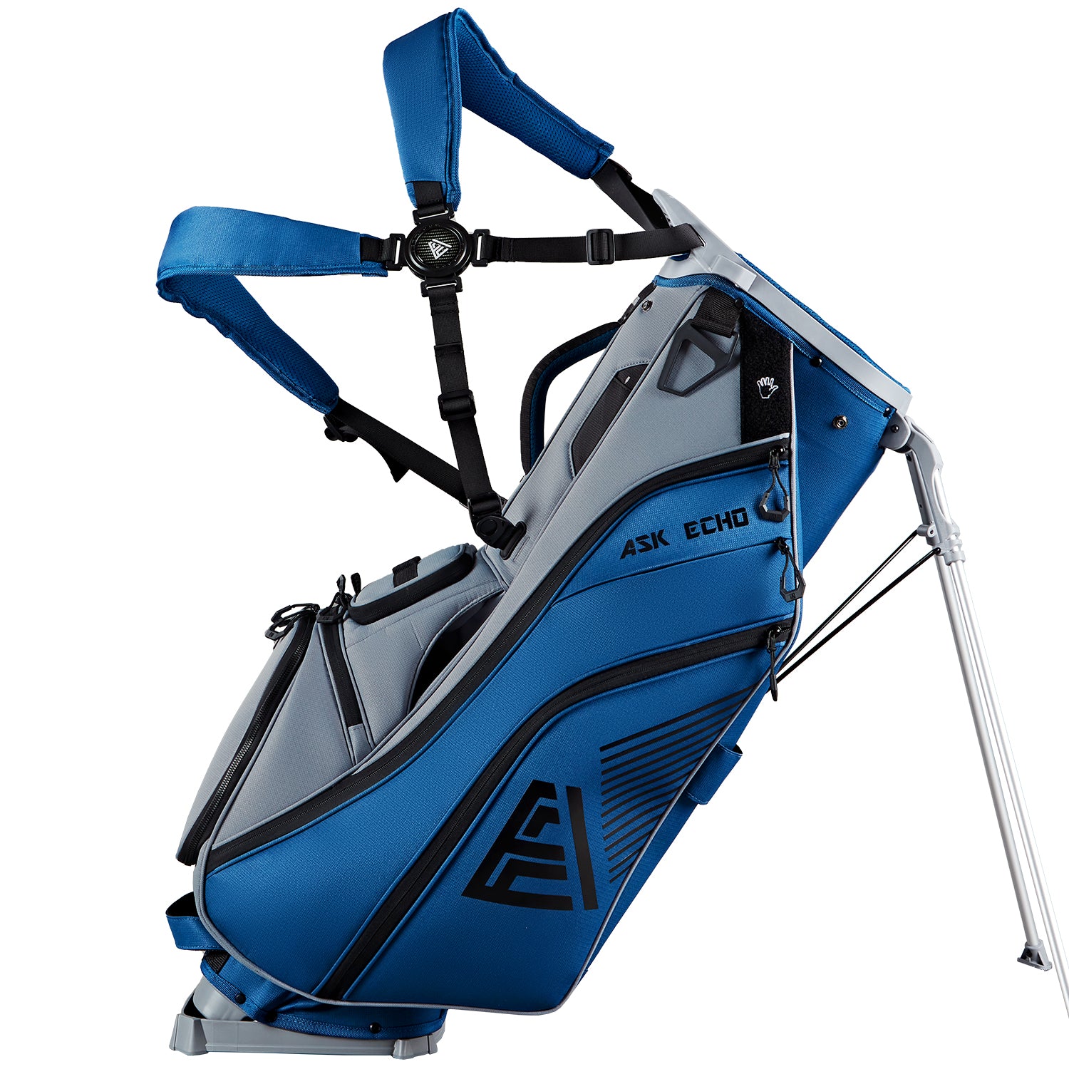Ask Echo 2025 ST-14 Way Full Length Dividers Hybrid Stand Bag / NavyGrey