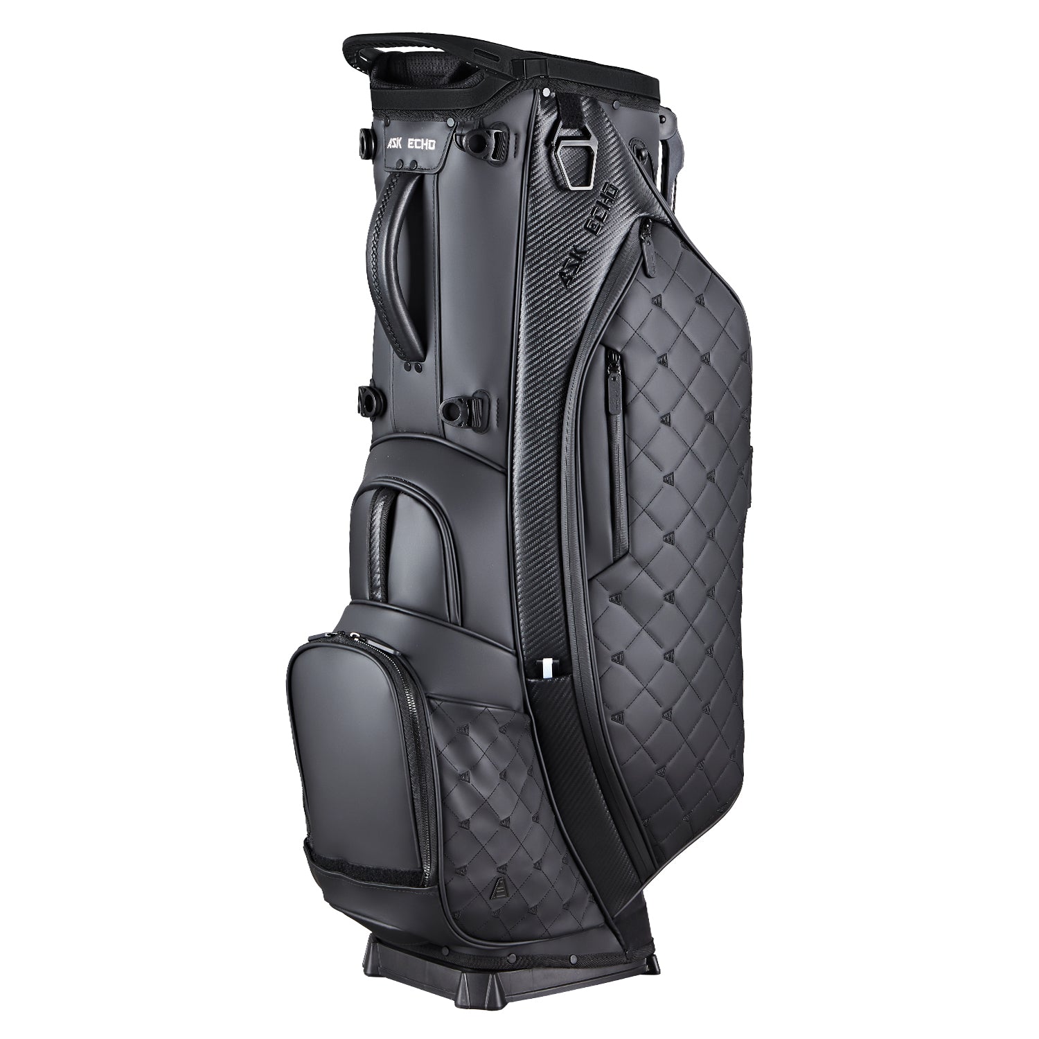 Ask Echo 2025 Prestige-14 Way Full Length Hybrid Leather Stand Bag / Black