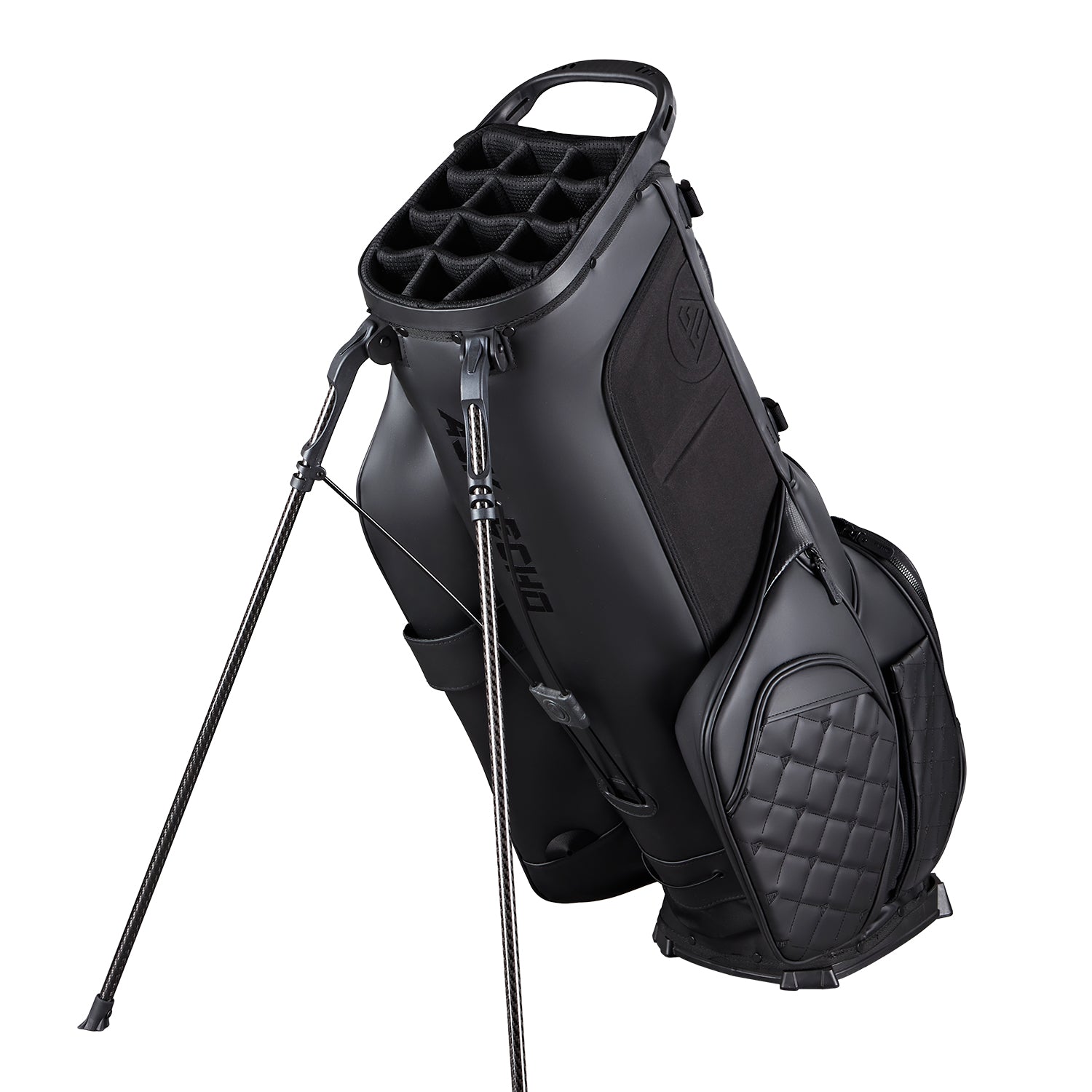 Ask Echo 2025 Prestige-14 Way Full Length Hybrid Leather Stand Bag / Black