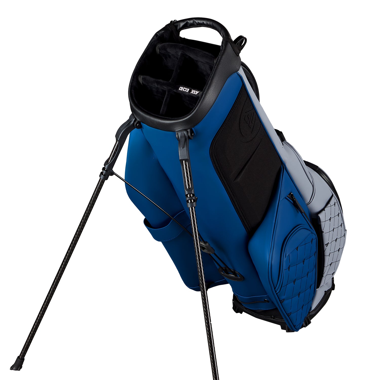 Ask Echo 2025 Prestige-5 Way Compact Leather Leather Stand Bag / Navy