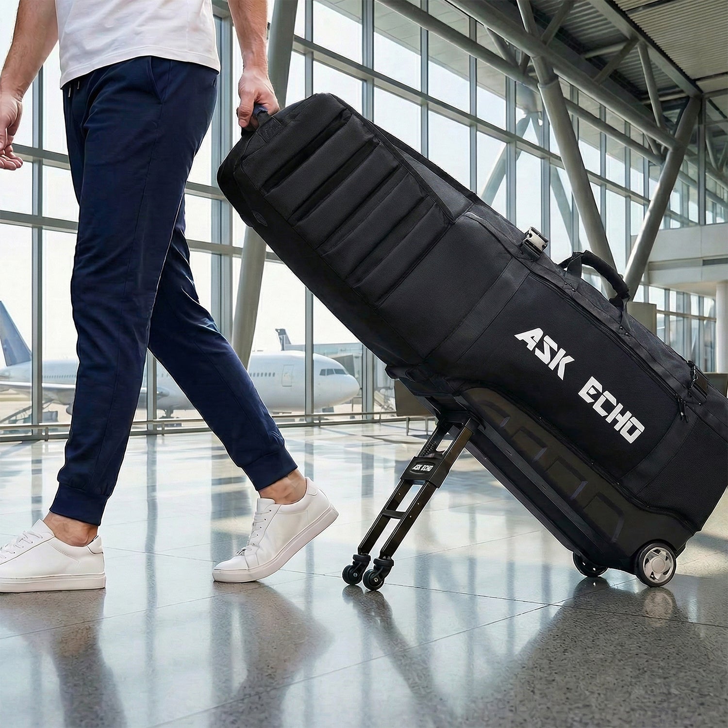 Ask Echo 2026 Locklink StableRoller Golf Travel Bag / Black