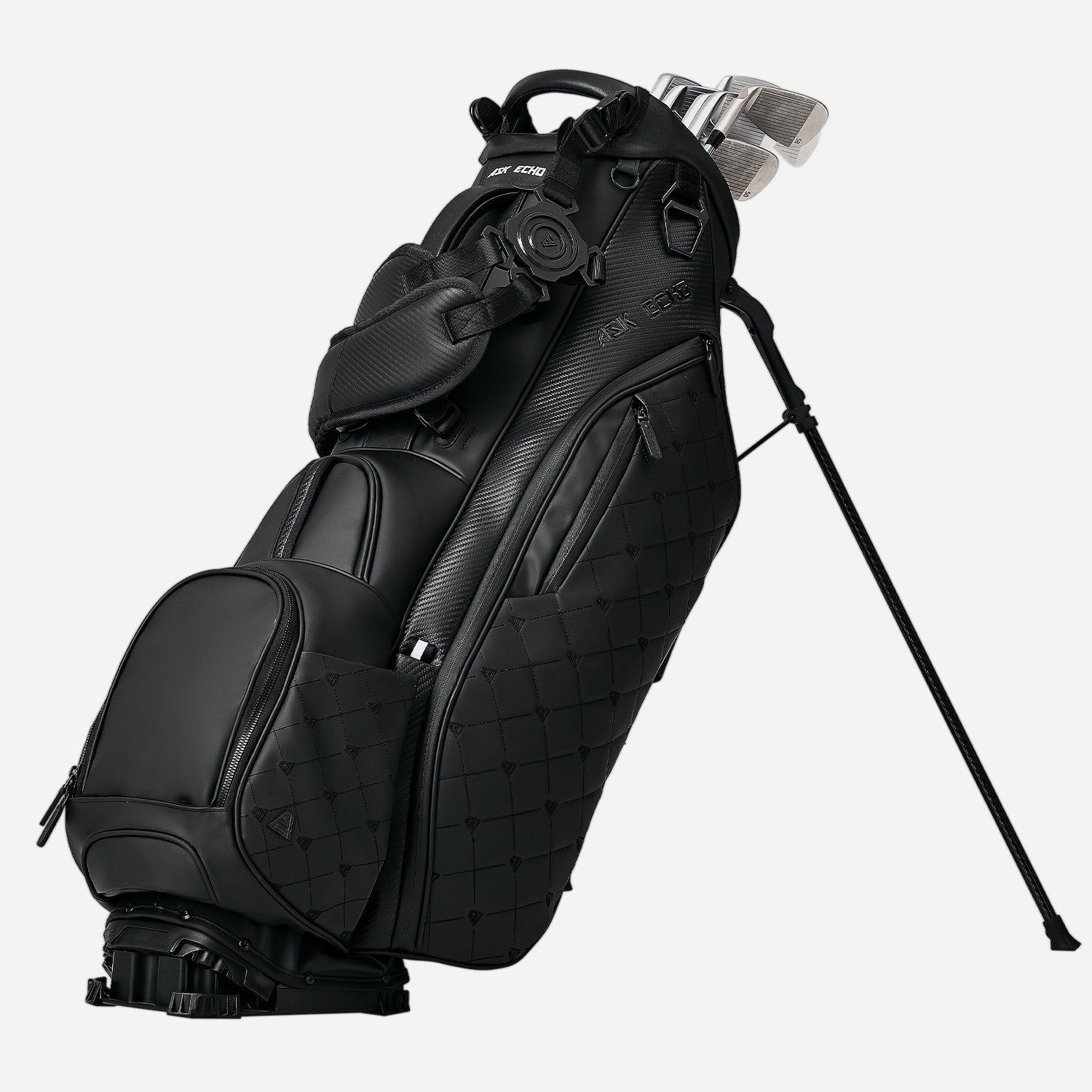 Ask Echo Prestige-5 Way Compact Leather Leather Stand Bag / Black