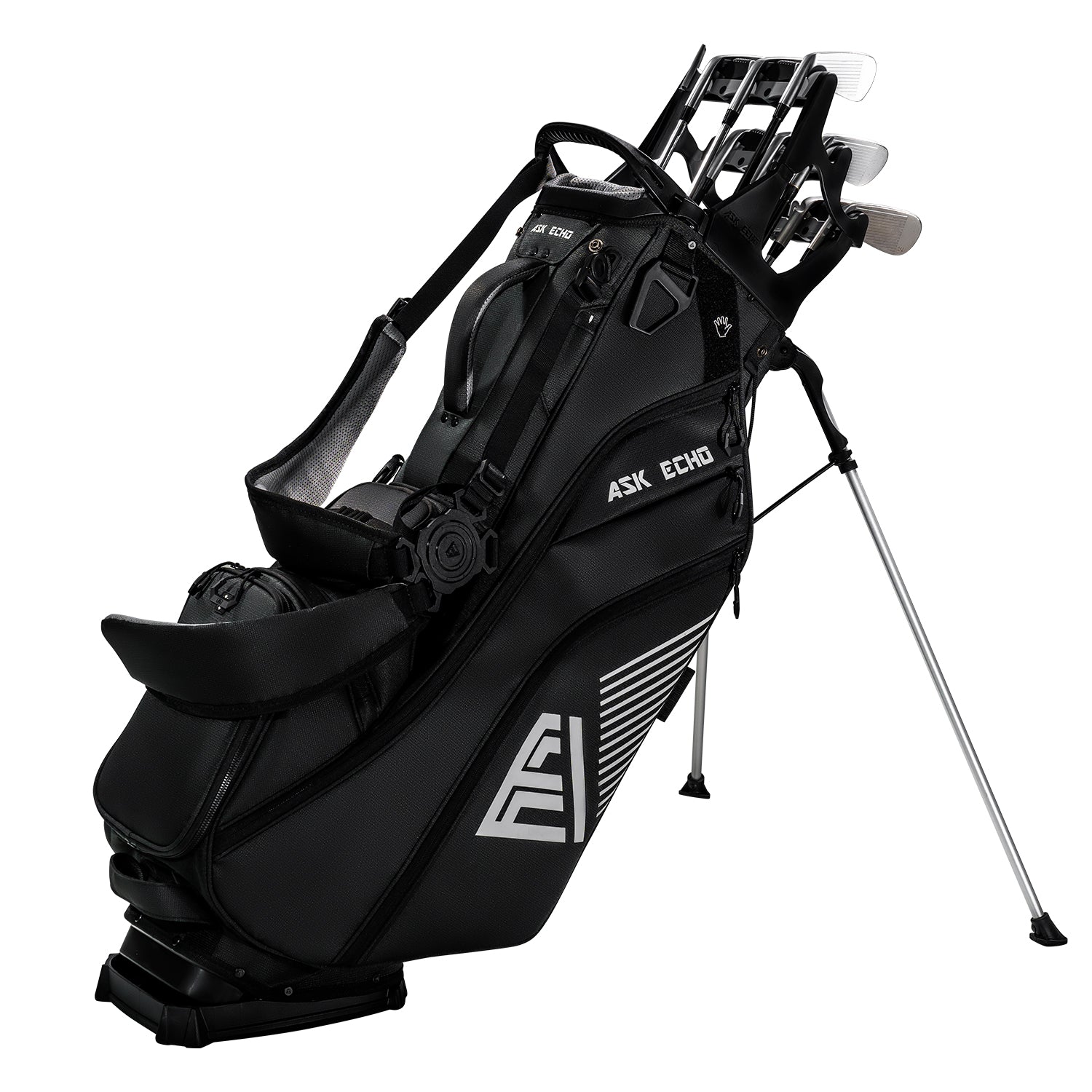 ST-14 Hybrid Stand Bag and Pendor Lock Club Organizer Bundle / Black