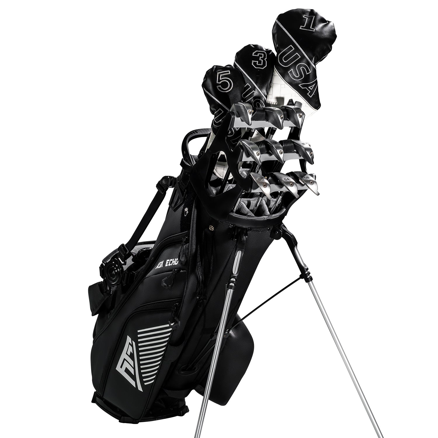 ST-14 Hybrid Stand Bag and Pendor Lock Club Organizer Bundle / Black