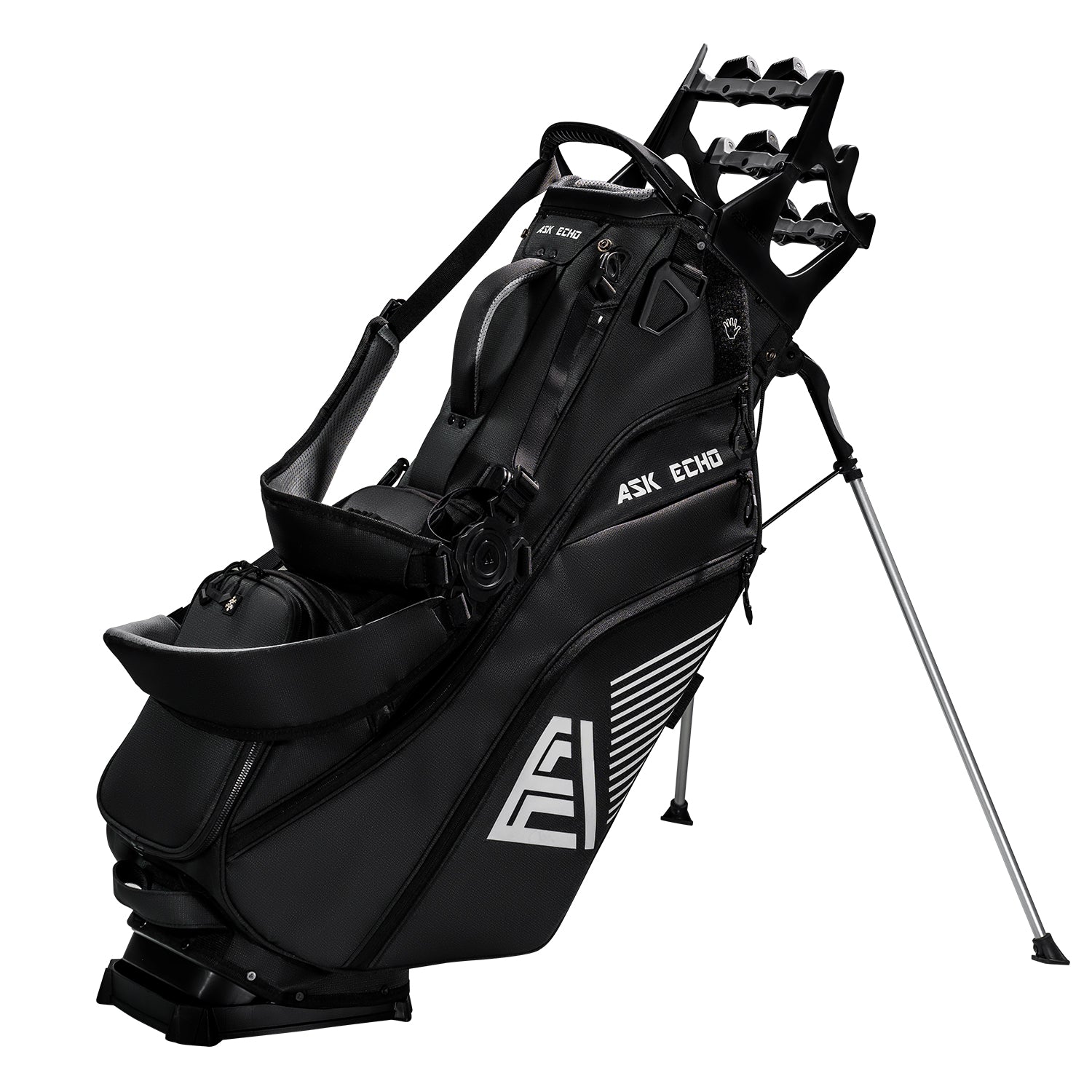 ST-14 Hybrid Stand Bag and Pendor Lock Club Organizer Bundle / Black