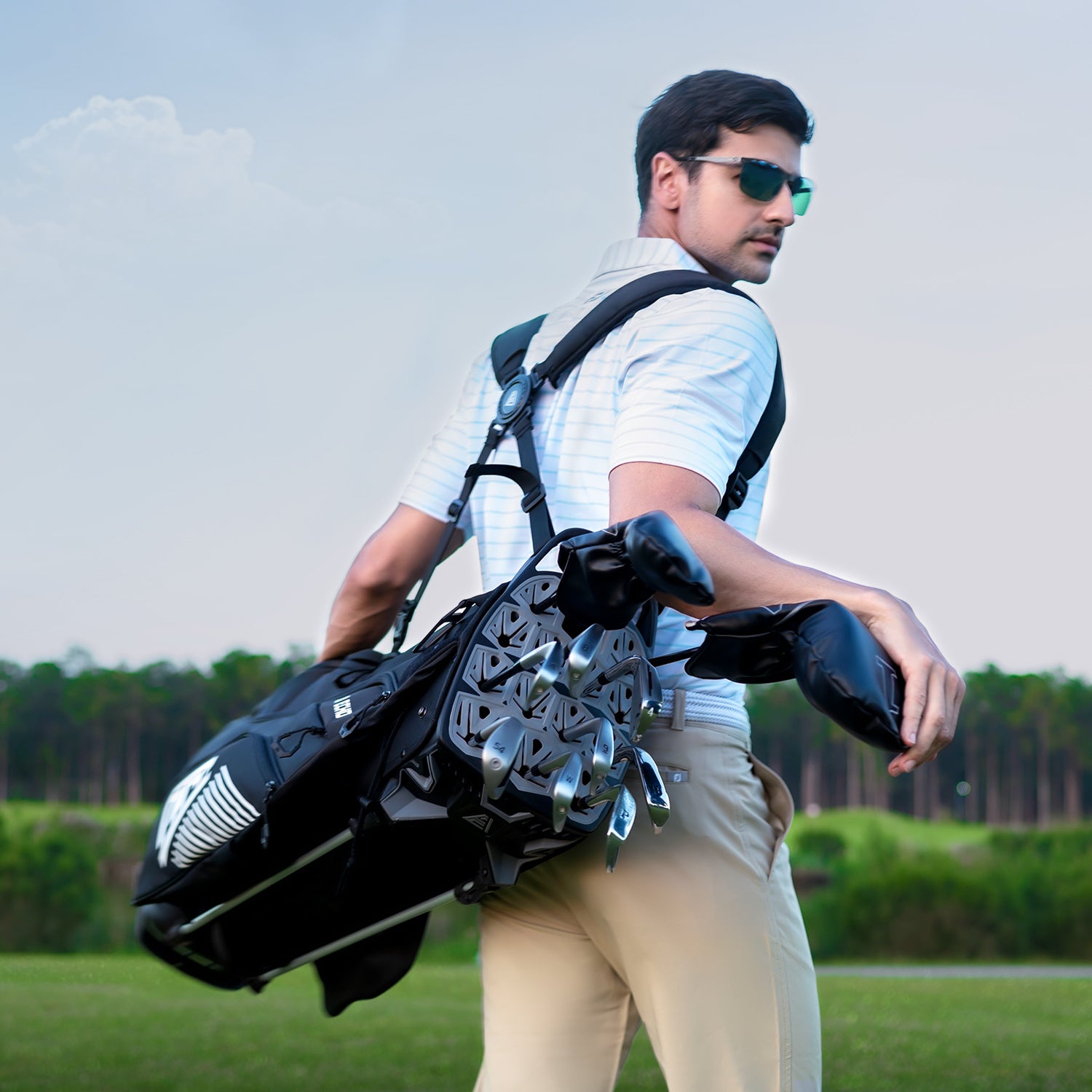 Ask Echo ST-LOCK Mecha 14 Way Dividers Quiet Hybrid Stand Bag / Black