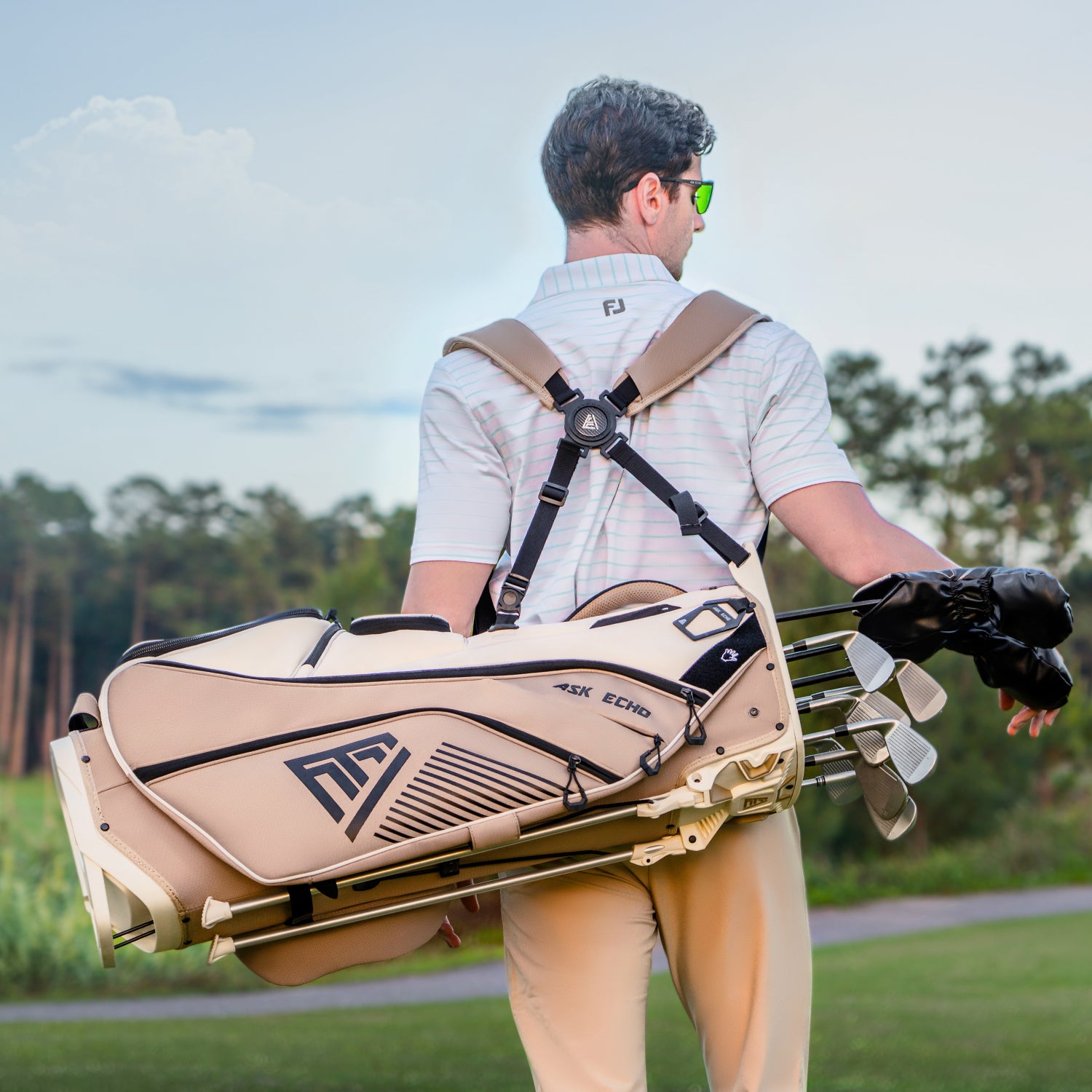 Ask Echo 2025 ST-LOCK Mecha 14 Way Dividers Quiet Hybrid Stand Bag / Toasted Almond