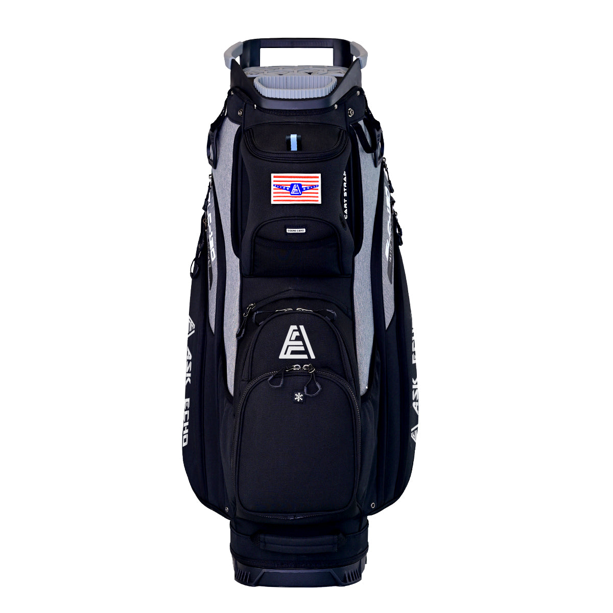 Ask Echo 2024 SLC-130 15 Dividers Grip Locking Bottom Golf Quiet Cart Bag / Black