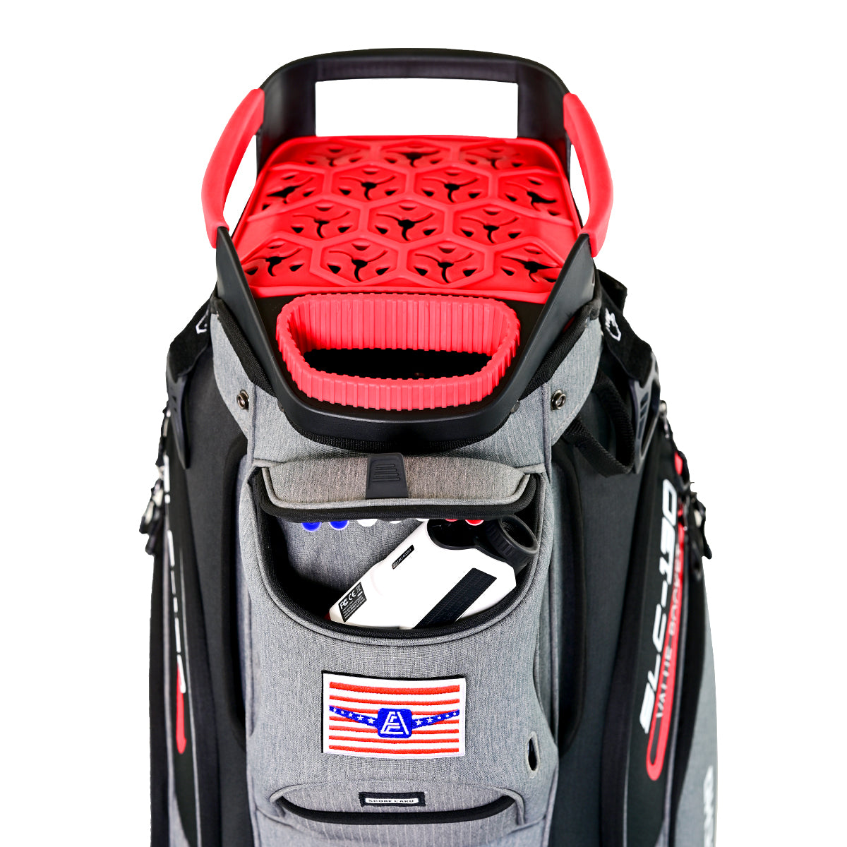 Ask Echo 2024 SLC-130 15 Dividers Grip Locking Bottom Golf Quiet Cart Bag / Grey