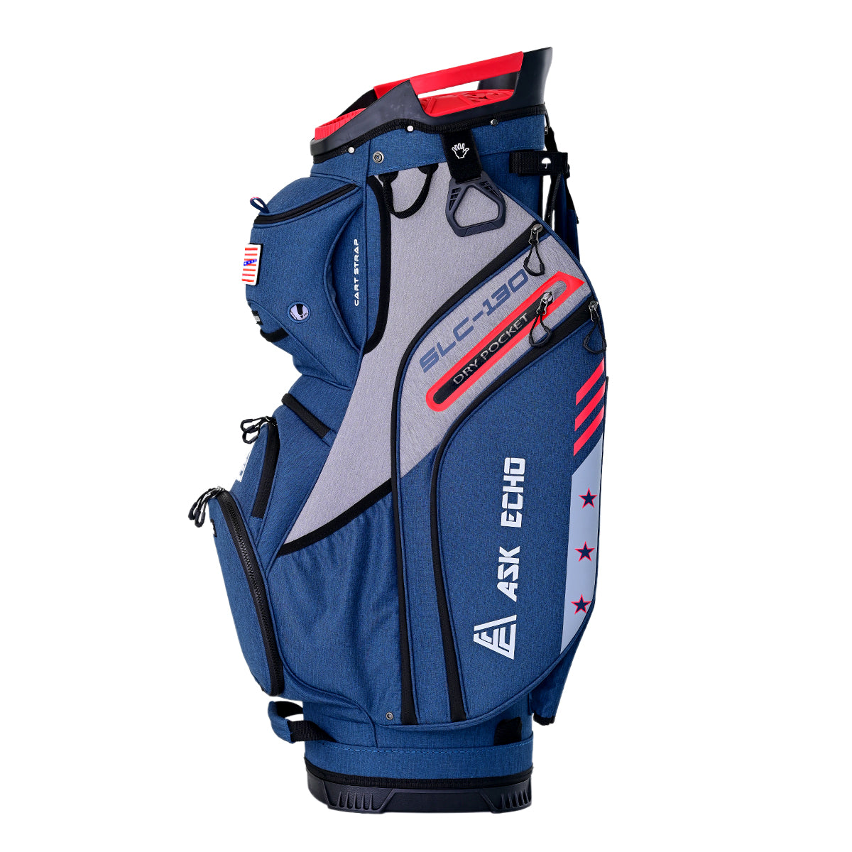 Ask Echo 2024 SLC-130 15 Way Full Length Dividers Golf Quiet Cart Bag / Navy