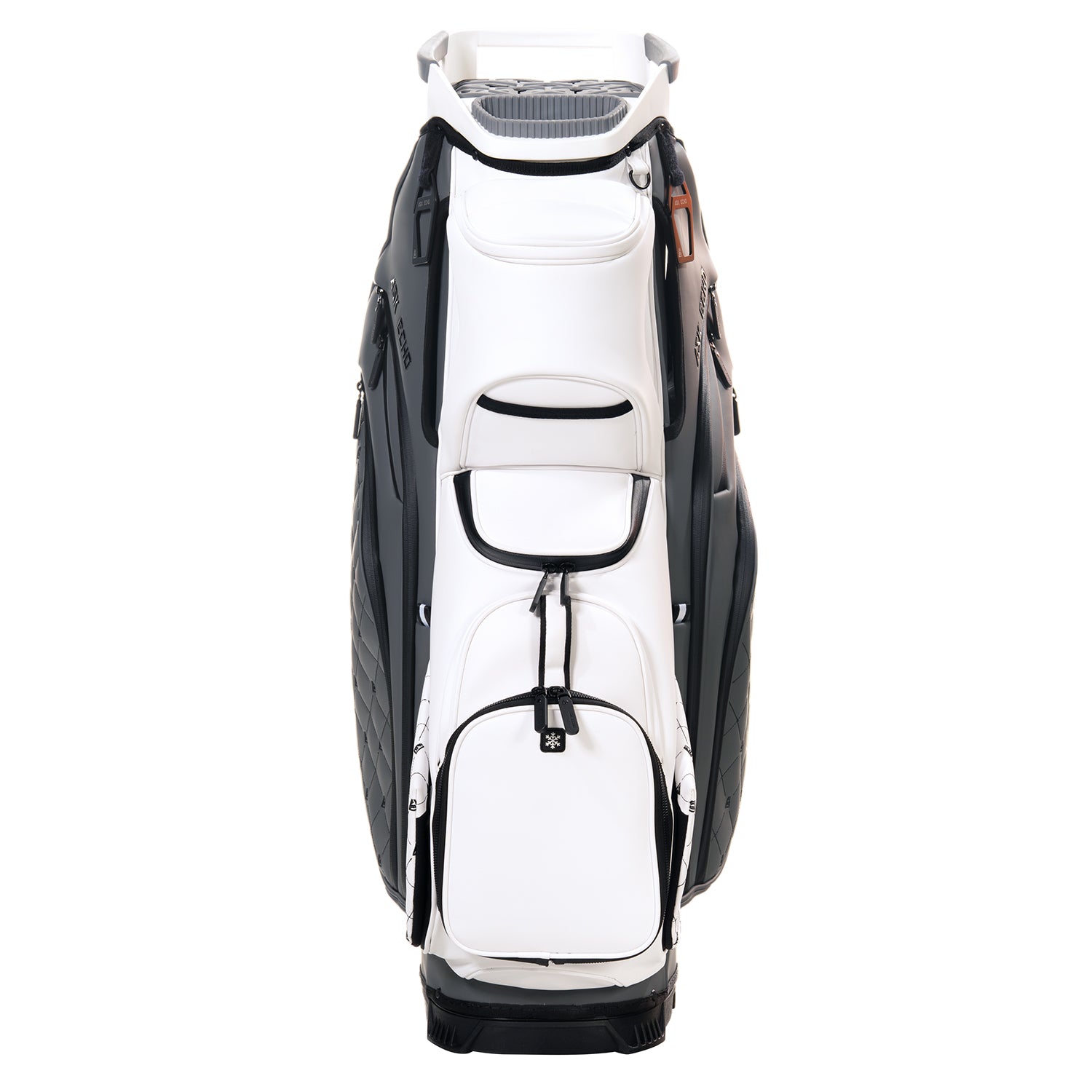 Ask Echo 2025 SLC-130LE Luxury 15 Way Full Length Dividers Golf Quiet Synthetic Leather Cart Bag / GreyWhite