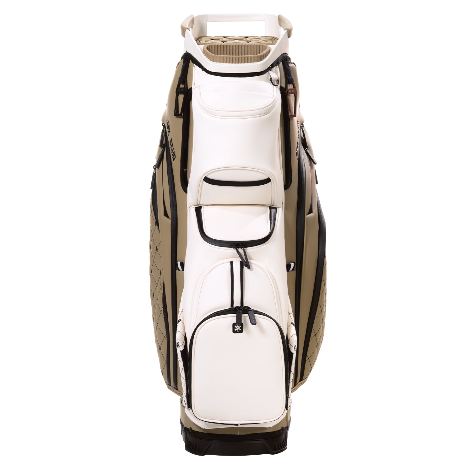 Ask Echo 2025 SLC-130LE Luxury 15 Way Full Length Dividers Golf Quiet Synthetic Leather Cart Bag / Toasted Almond