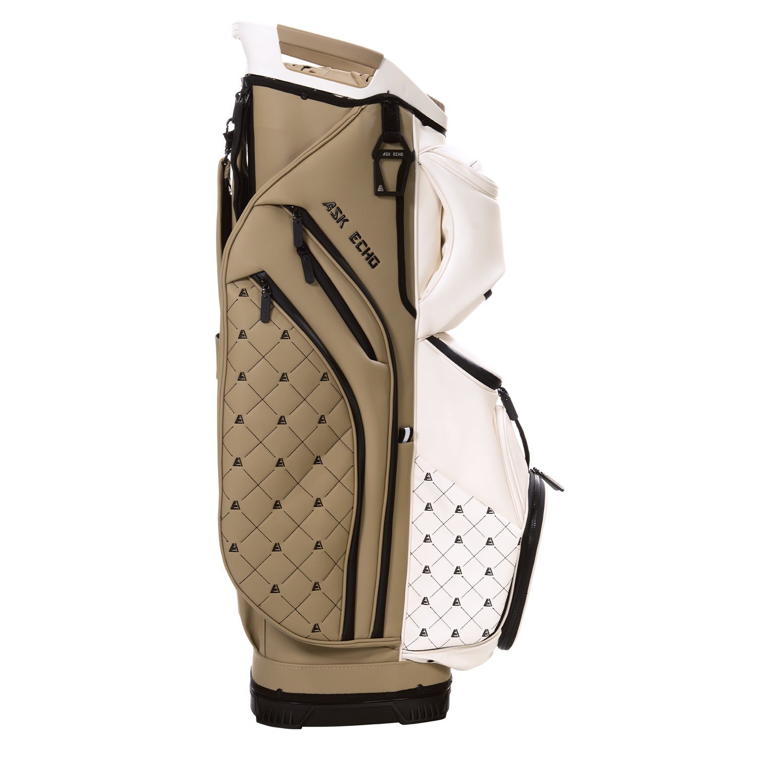 Ask Echo 2025 SLC-130LE Luxury 15 Way Full Length Dividers Golf Quiet Synthetic Leather Cart Bag / Toasted Almond