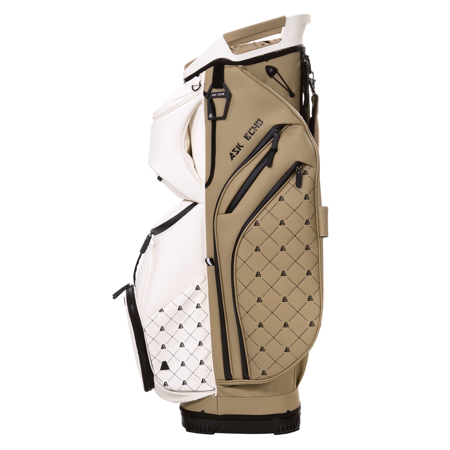 Ask Echo 2025 SLC-130LE Luxury 15 Way Full Length Dividers Golf Quiet Synthetic Leather Cart Bag / Toasted Almond