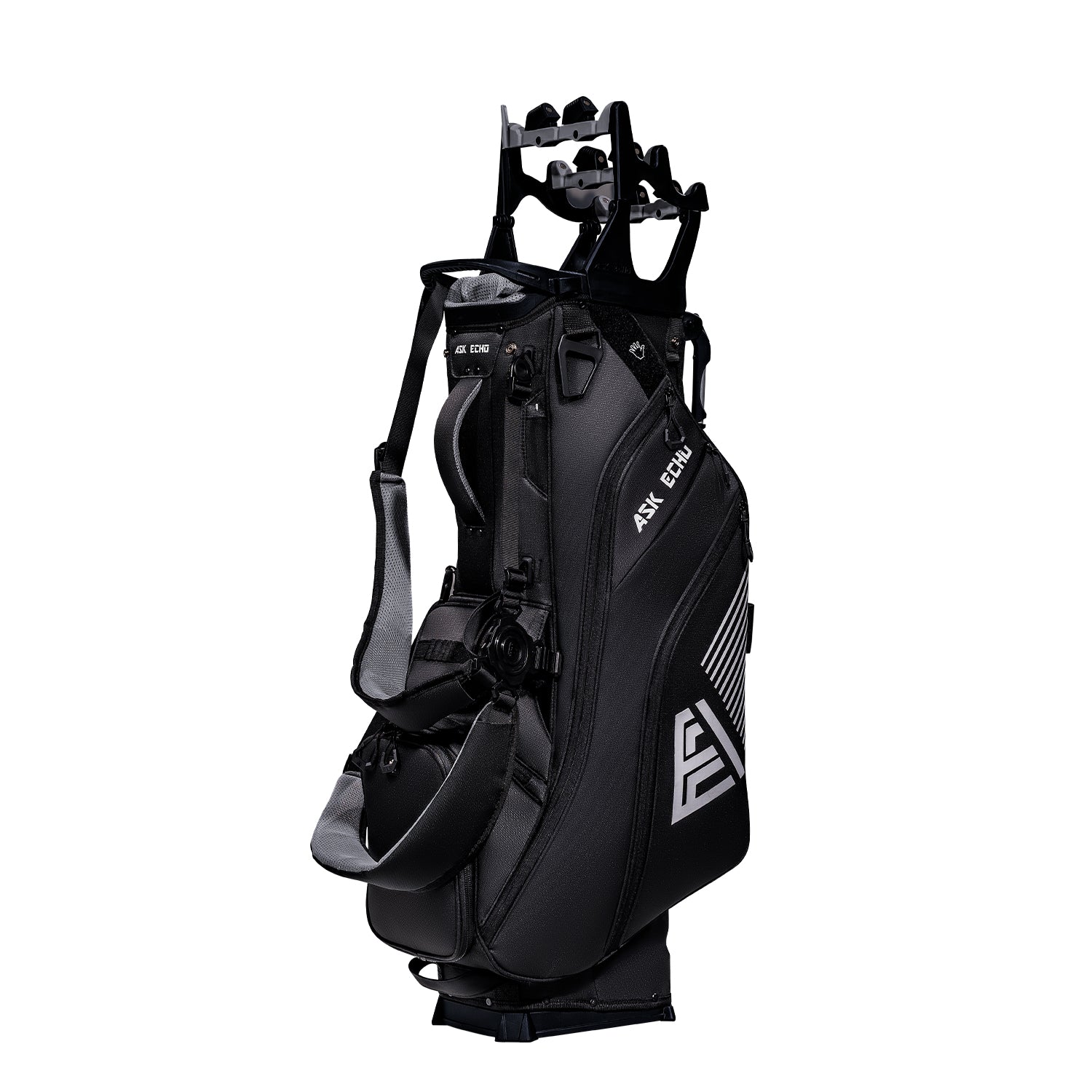Ask Echo 2026 ST-14 Hybrid Stand Bag and Pendor Lock Club Organizer Bundle / Black