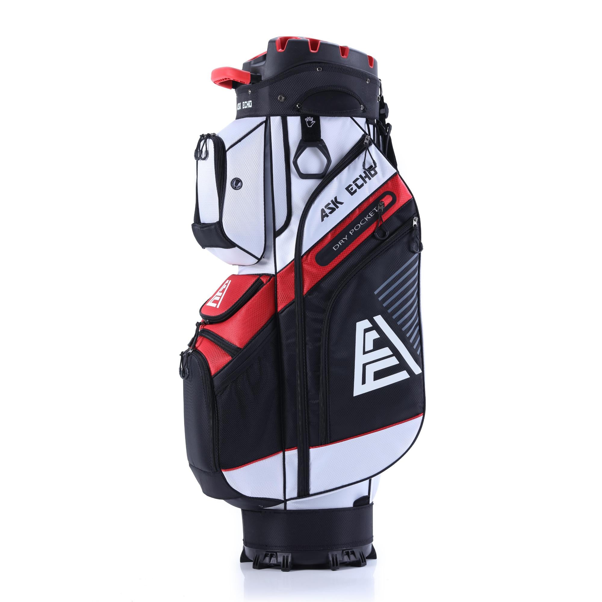 Askecho Silencer Golf Cart Bag Way Organizer Divider T-LOCK 2.0 White