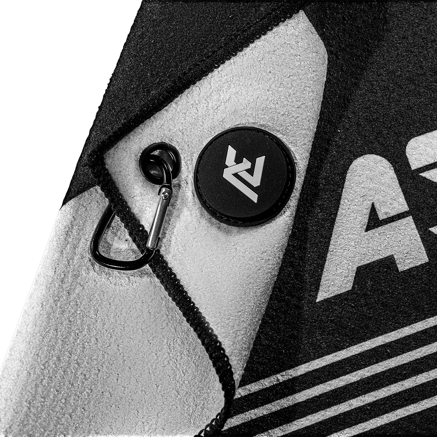 ASK ECHO Waffle Weave Microfiber With Magnetic Golf Cotton Towel / Black
