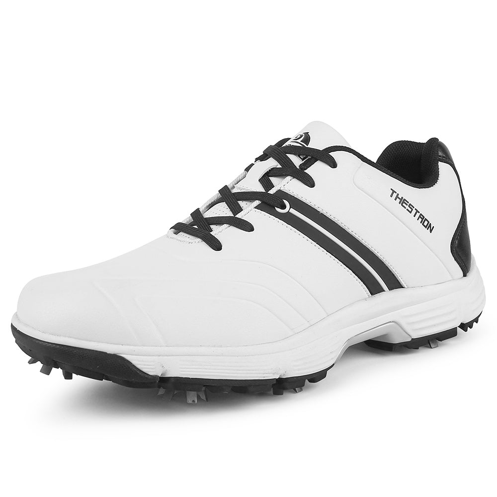 Ask Echo G517 Men's Professional Spikes Golf Shoes / White