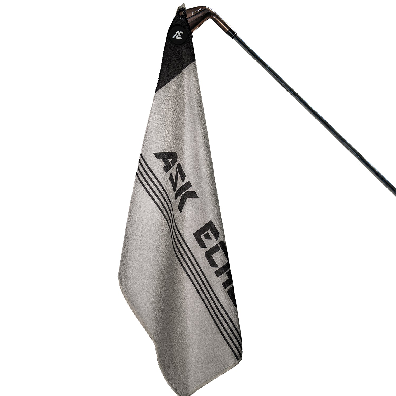 ASK ECHO Waffle Weave Microfiber With Magnetic Golf Cotton Towel / Grey