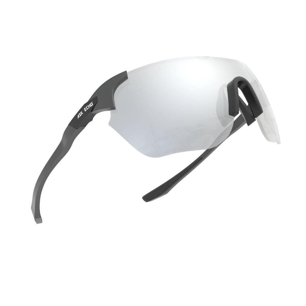 Ask Echo Golf No Frame Black Leg Sunglasses / Silver