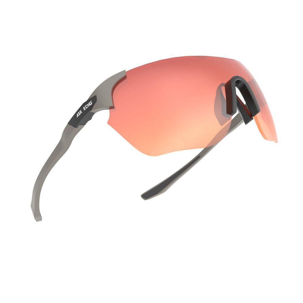 Ask Echo Golf No Frame Gunmetal Leg Sunglasses / Revo Red