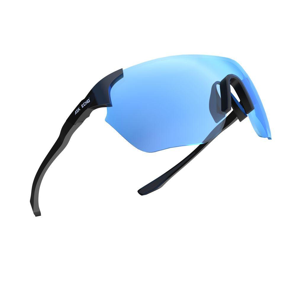 Ask Echo Golf No Frame Black Leg Sunglasses / Revo Blue