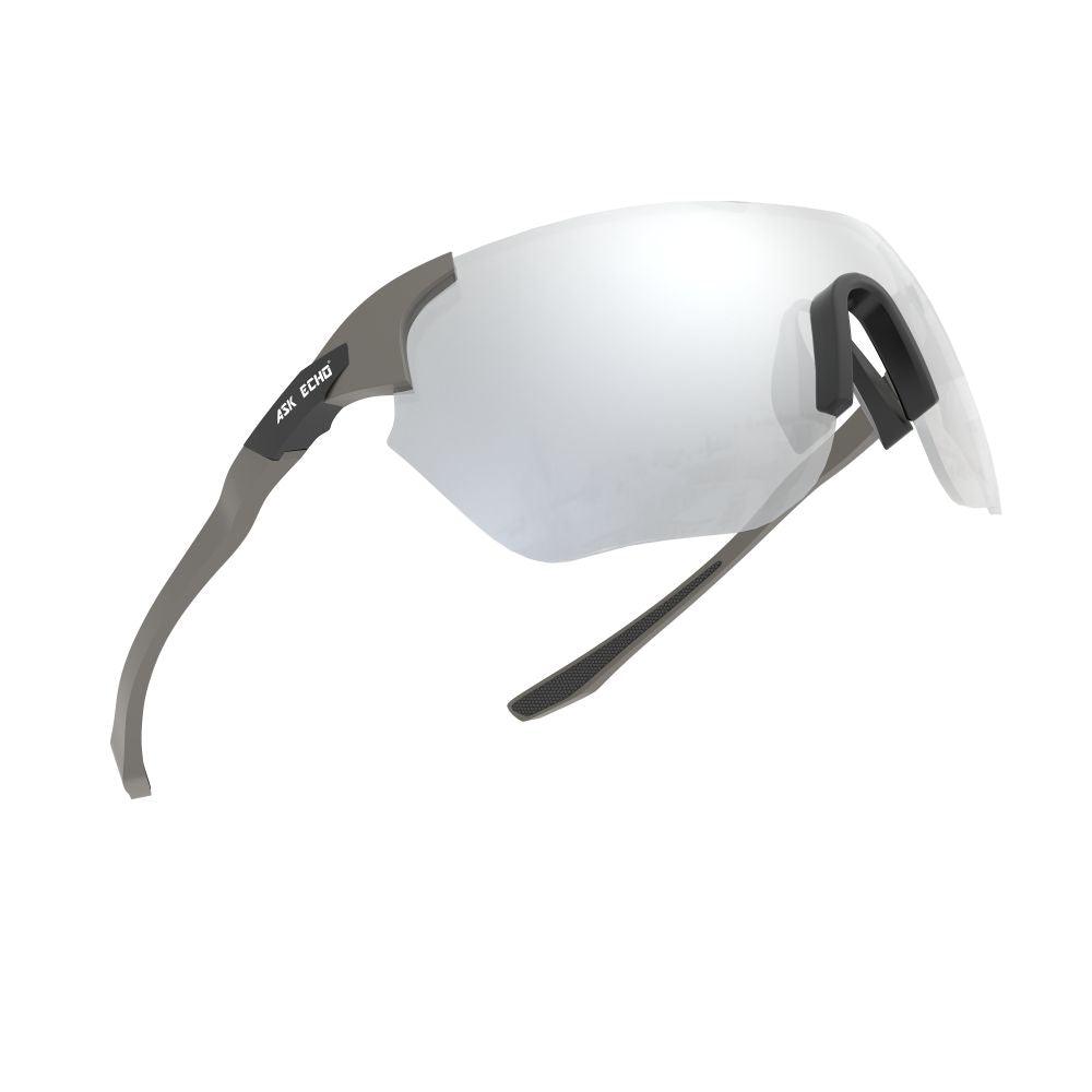 Ask Echo Golf No Frame Gunmetal Leg Sunglasses / Silver