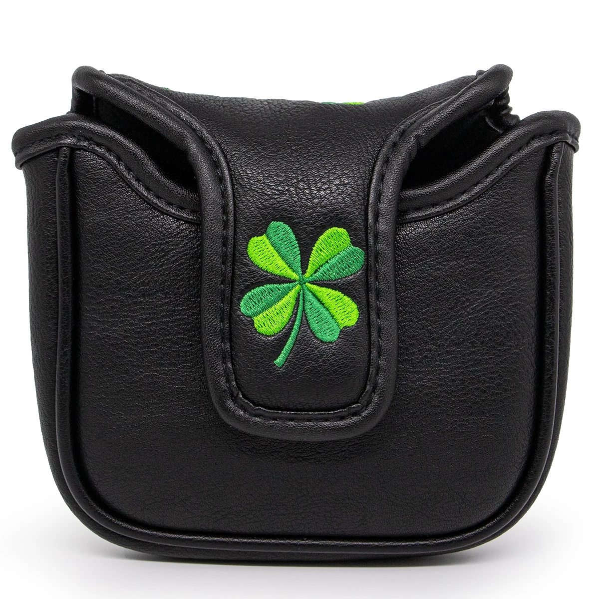 Lucky Clover Embroidery Golf Club Head Cover PU Leather Waterproof