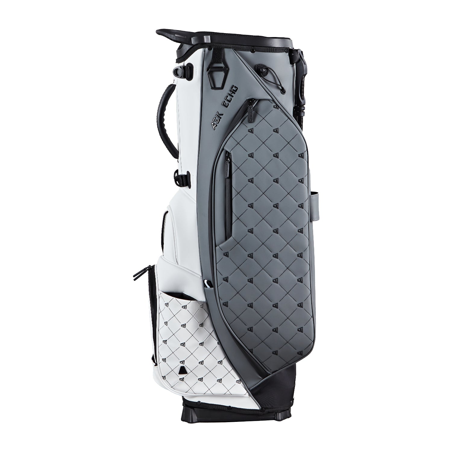 Ask Echo Golf Prestige-14 Way Full Length Hybrid Leather Stand Bag / Grey