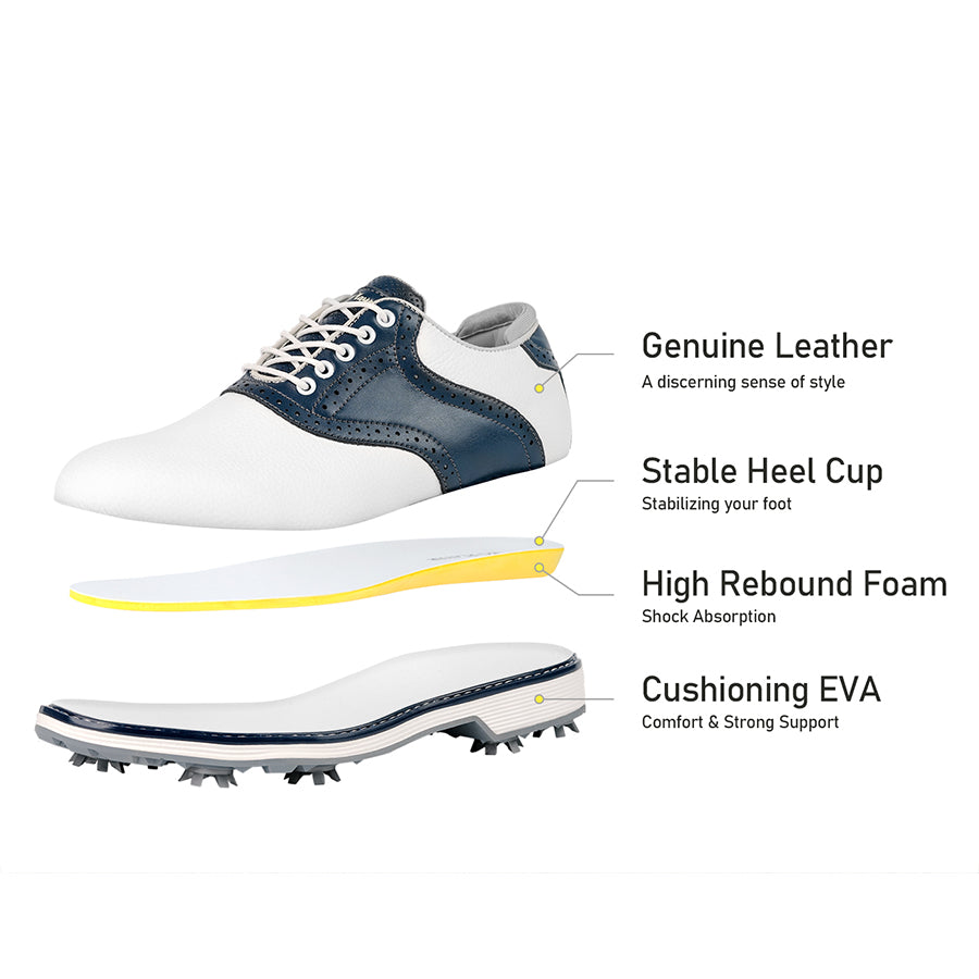 Ask Echo G1 Men's Professional Spikes Golf Shoes  / Blue