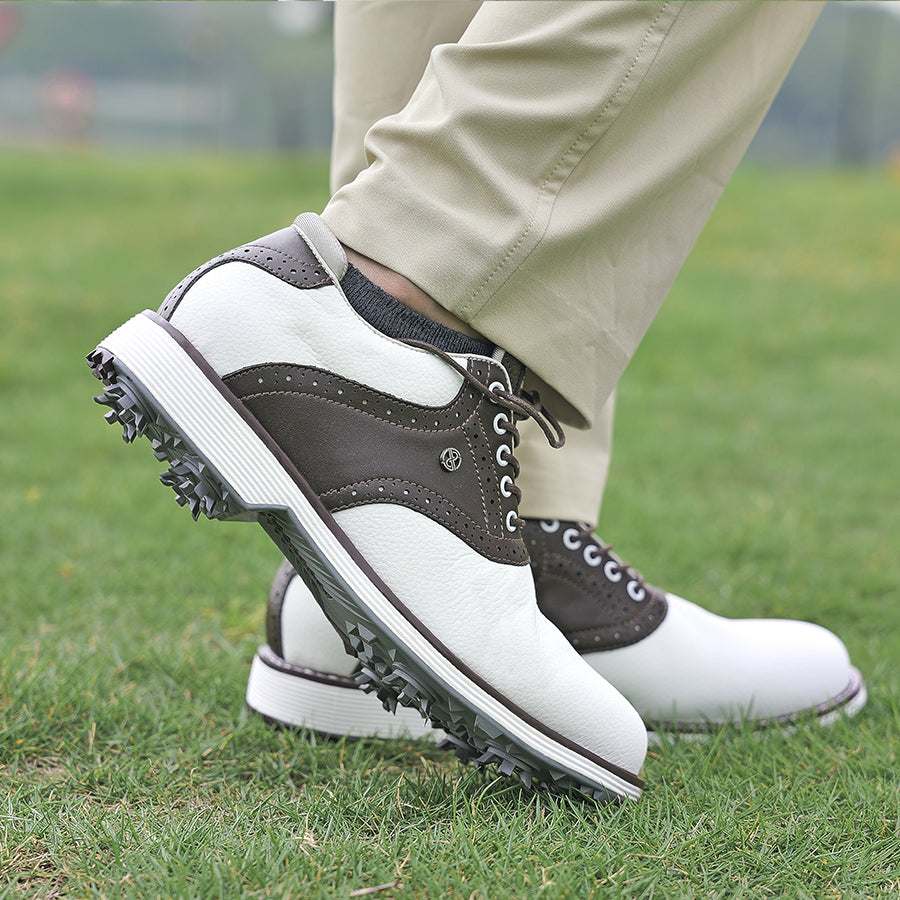Ask Echo G1 Men's Professional Spikes Golf Shoes / Brown