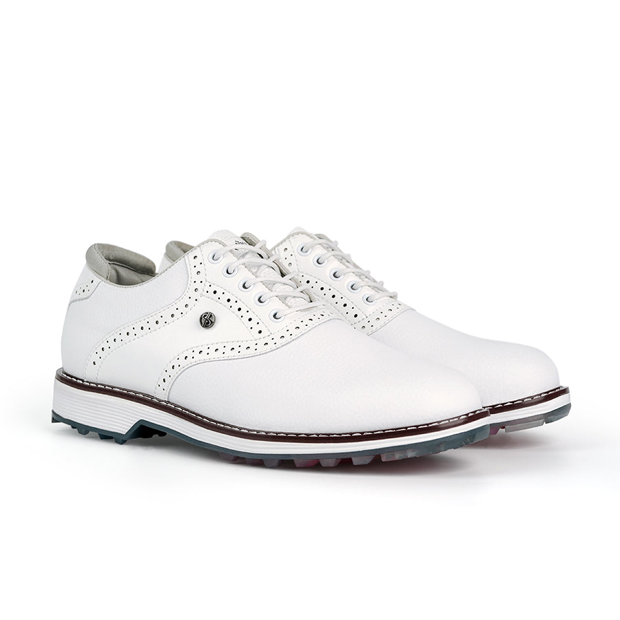 Ask Echo G3 Men's Professional Spikeless Golf Shoes / White