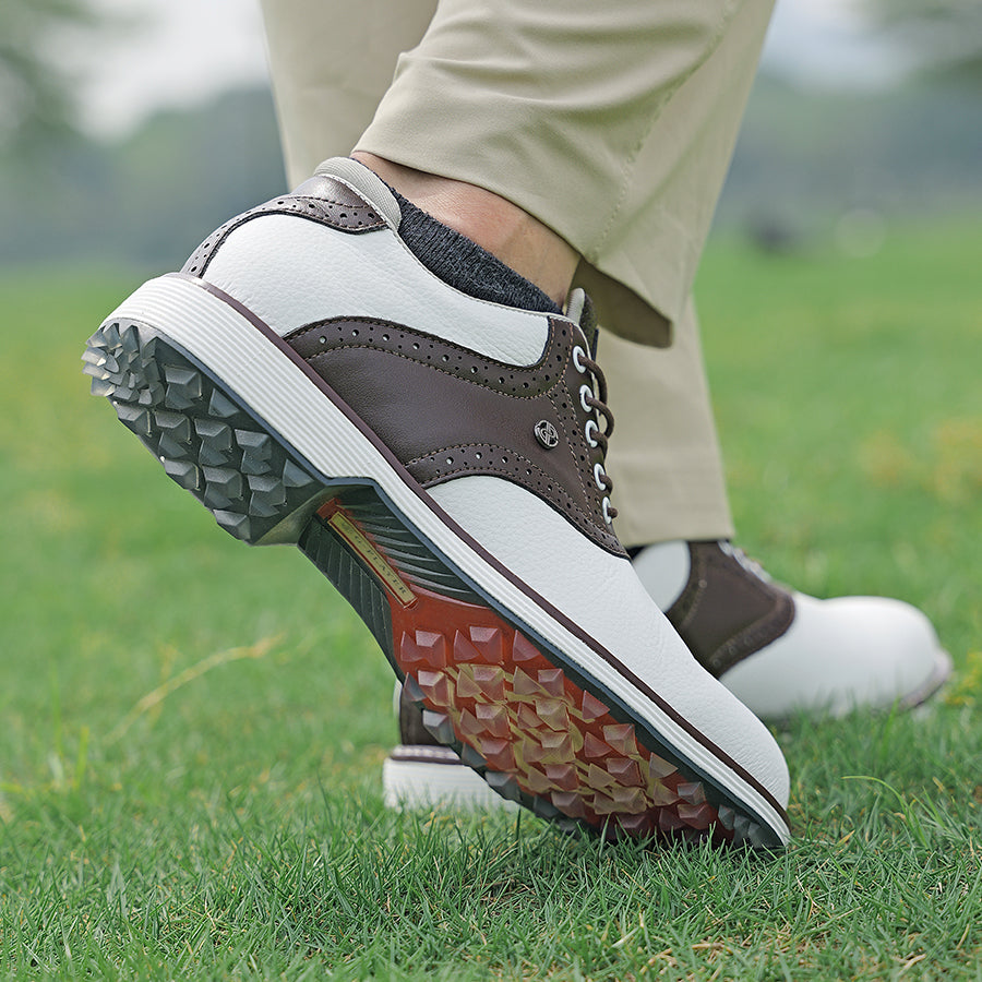 Ask Echo G3 Men's Professional Spikeless Golf Shoes / Brown
