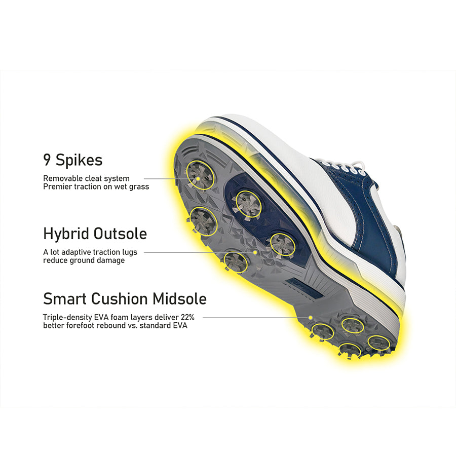 Ask Echo G1 Men's Professional Spikes Golf Shoes  / Blue