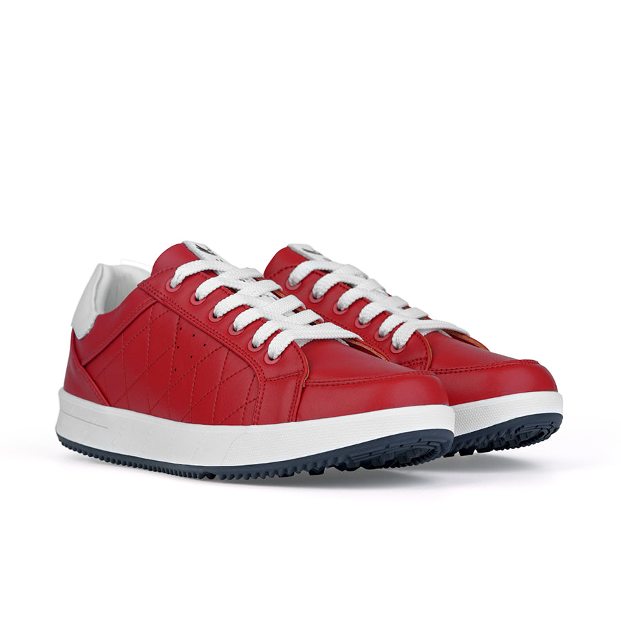 Ask Echo G2 Men's Professional Leather Golf Shoes / Red