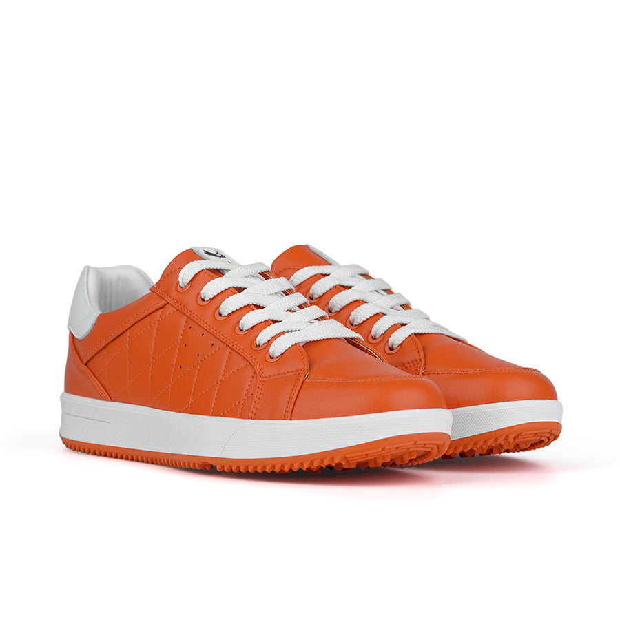 Ask Echo G2 Men's Professional Leather Golf Shoes  / Orange